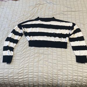 DAZY drop shoulder color block sweater